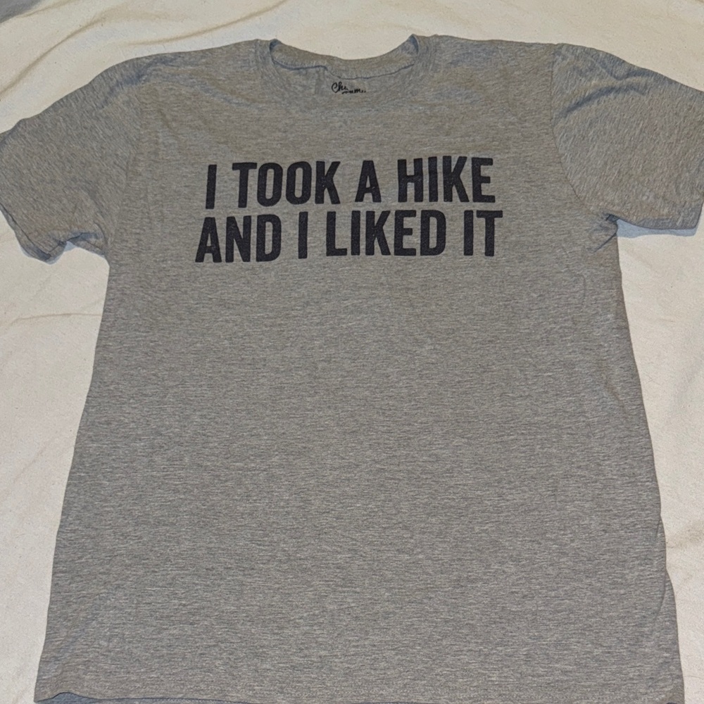 Gray short sleeve Tee - Hiking